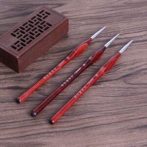 3 Peças Pincéis Pintura Miniatura Profissional Detalhe 0-000