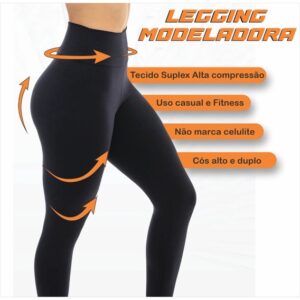 Calça Legging Preta Academia E Casual , Otimo Para Dia A Dia E Academia, Leg , Suplex , Leging