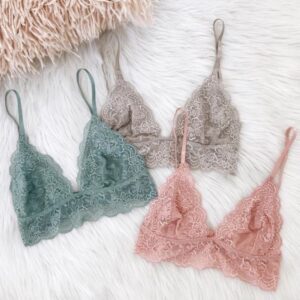 Top Cropped De Renda Sem Bojo Alça Ajustável Cropped Feminino Rendado Sutiã