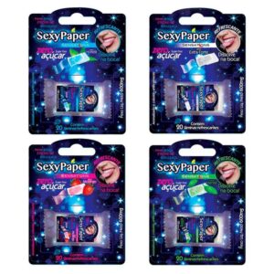 Kit 10 Sexy Paper Mint Laminas Refrescantes para Sexo Oral Sex Shop - Sabores variados
