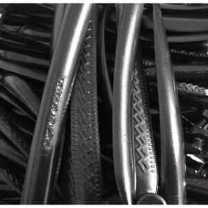 Tiras de Chinelos Correia Larga 1 Par Tradicional Masculino PRETA Alça Flexível em PVC Macias Alto Brilho