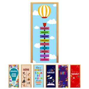 Capa de Porta Volta às Aulas Decorativa Escolar 0,85x2,10