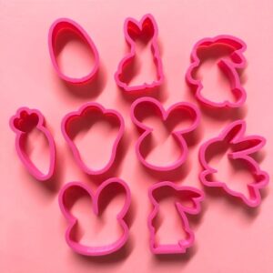 Kit 9 Mini cortadores Tema Páscoa Confeitaria Pasta Biscoito D250107