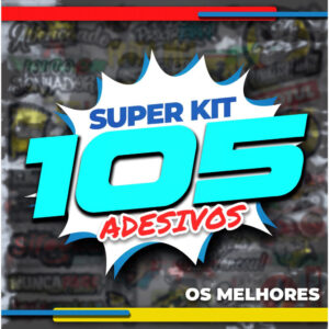 KIT Super Cartela 105 Adesivos Grandes para Caminhões, Moto, Biike, Carro - Alta Qualidade Promo