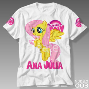 Camiseta Fluttershy My Little Pony Mlp Infantil Adulto Personalizada