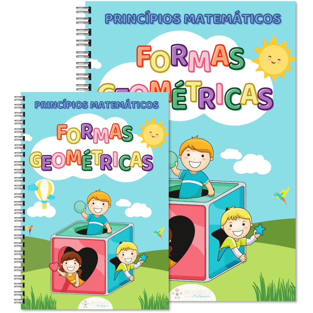 FORMAS GEOMÉTRICAS - Livro de atividades educação Infantil primeira infância impressa pequeno/grande