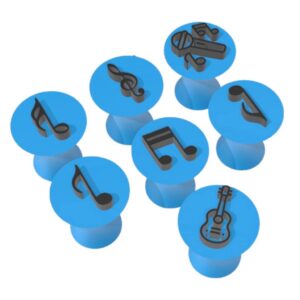 Kit 7 Carimbo Marcador Brigadeiro Música Violão Nota Cantor