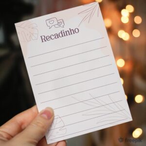 20, 40 Cartões Agradecimento Para Negócios Recadinho Detalhes Folhas Linhas Para Escrever