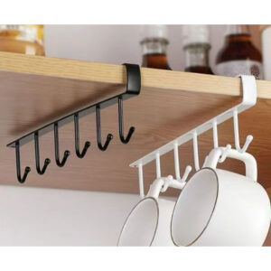 Suporte De Metal Porta Xícaras Canecas Utensílios Em Geral Para Pendurar No Armário