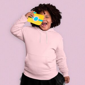 Moletom Infantil Kids Unissex Com Capuz Canguru Liso Diversas Cores