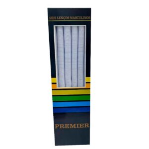 Lenços Masculinos De Bolso 39cm 100% Algodão - 6 Unidades