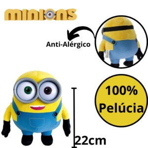 Pelúcia Minions Meu Malvado Favorito 22cm  Brinquedo Infantil Alta Qualidade Musical Envio Imediato