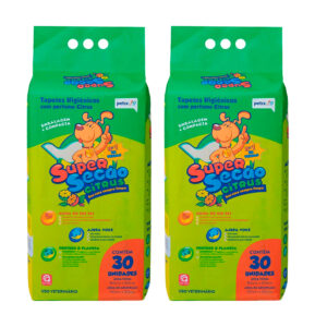 Kit 2 Tapetes Higiênico Super Secao Cítrus 80x60 30uni