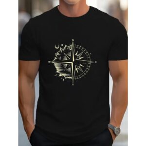Camiseta Masculina Básica Comum - Estampa Montanha Bussola