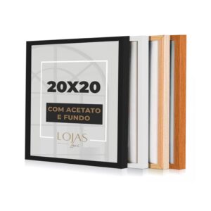 Kit 5 Molduras 20x20cm Com Acetato Quadros Fotografia Poster