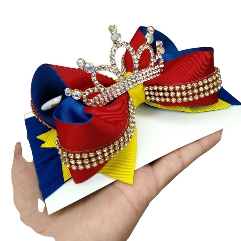 Laço Luxo Com Coroa Branca de Neve - Laço Perfeito