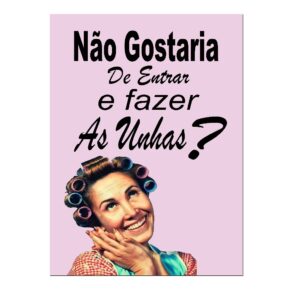 Quadro decorativo manicure frase 20x28cm Manicure frase unhas unha