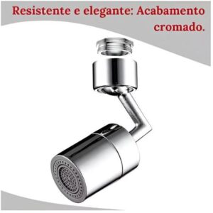 Adaptador de Torneira Rotação 720º Giratória de Banheiro ou Cozinha