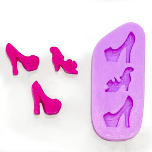 Molde Sapato Salto Alto Silicone Barbie Decoração Chocolate Bolo Menina