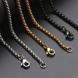 Corrente Aço Inoxidável Legítimo Unissex | Cordão Colar Masculino e Feminino Presente Para Namorado