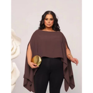 Bata Capa Estilo Boho Plus Size Blusa Capa Feminina Multi Formas G1, G2