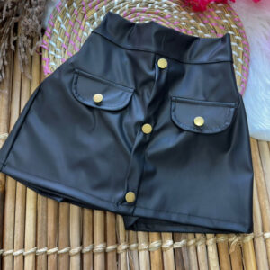 SHORTS SAIA INFANTIL MENINAS DE CORINHO DO 2 AO 16 BOTÃO KIDS