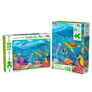 Quebra cabeça fundo do mar Puzzle Jogo De Montar 150 PÇS - Pais e Filhos