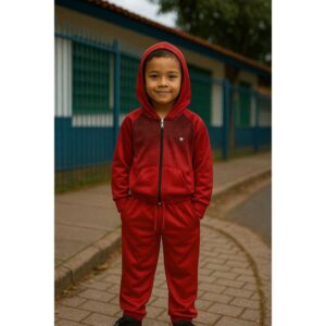 Conjunto Inverno Infantil Menina E Menino Agasalho E Calça Chimpa Flanelado