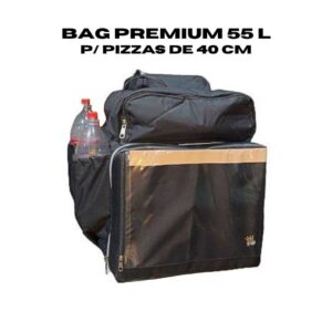 Mochila Térmica Delivery 55L – Bag Reforçada Tecido oxford Impermeável p/ Pizza 40cm | Motoboy Profissional