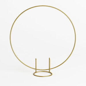 Mini Arco Dourado 50 cm para Decoração de Festa Suporte Arco Mesa