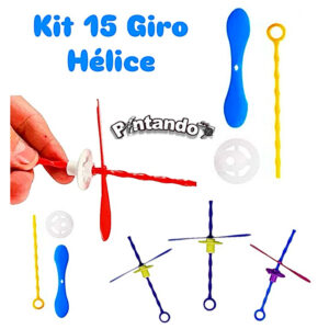 Kit 15 Giro Hélice Girocoptero Brinquedo Hélice é Lançador lembrancinha Festa infantil