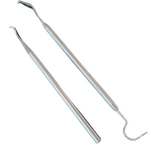 Kit Sonda Exploradora N 5 + Extrator de Tartáro N 3 Profissional Aço Inox Autoclavavel Anvisa