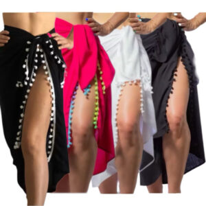 Canga saída de praia diversas cores canga Pompom  saída de praia , piscina