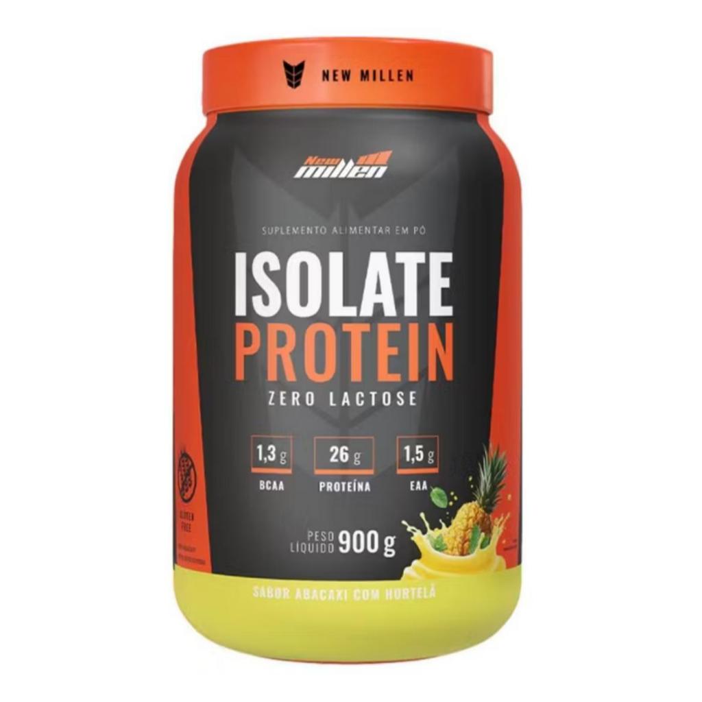 Whey Isolado New Millen- ISOLATE PROTEIN 900gr- Zero Carboidrato- Zero açucar- Sabor Abacaxi com Hortelã