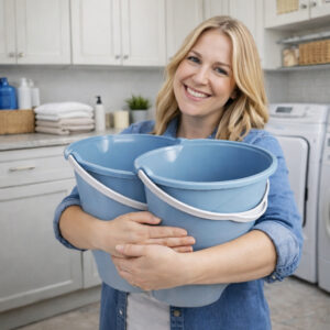 Kit Baldes De Plástico com Alça 8 litros Com 4 e 2 Unidades Lavanderia