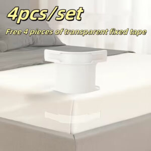 4pcs Prendedor de Lençol Antideslizante – Fixador de Cama Ajustável, Fita Sem Pregos