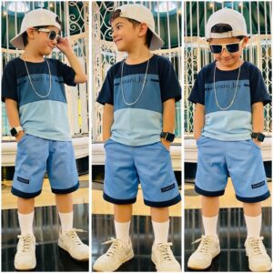 Conjunto 2 Peças Infantil Masculino Camisa + Bermuda de Verão Dry Fit Esportivo Tamanho 2 ao 12 Anos