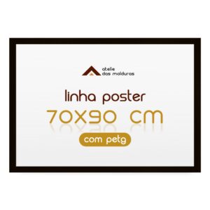 Moldura 70x90 Cm Para Poster Arte Impressão Foto Com Acetato Petg