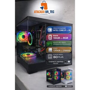 COMPUTADOR GAMER  I7= (xeon e5 1225 v2) OU I5 COM PLACA DE VIDEO + WI-FI + SSD + Fonte Real 500w PRONTO PRA USO