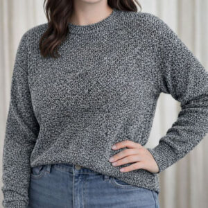 Blusa de Frio Feminina Tricot Ponto Fang Soltinha Estilosa Dia a Dia manga Longa Moda Outono Inverno