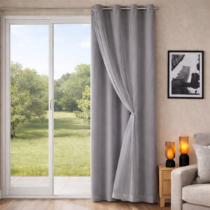 Cortina Blackout PVC com VOIL COLORIDO Corta 100% a luz 1,40x2,30 Porta Blecaute Varias Cores