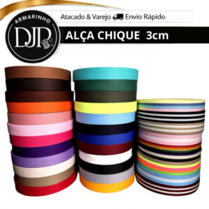 Alça Chic 3 cm 30mm Fita Poliester 30 para bolsas mochilas e artesanatos