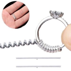 Kit 2/3 Ajustador De Anel Espiral Transparente em Silicone Invisível Universal