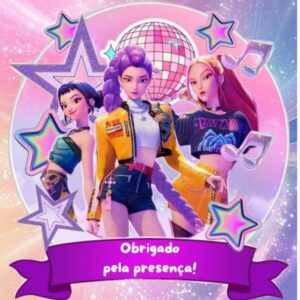 Guerreiras Kpop kit20/ 30/50/100 pares de brinco  lembrancinha festa infantil aniversários  mimo empresa