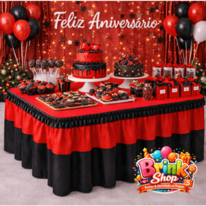 Toalha De Mesa Saia Franzida Babado Tnt Cores - Donacelma