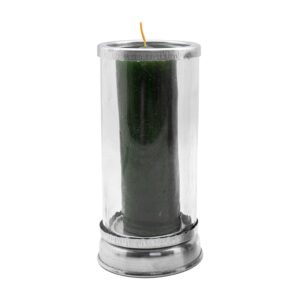 Castiçal Porta Vela 7 Dias de Vidro Base Alumínio Super Promoção
