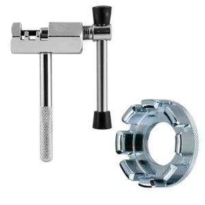 Chave Extrator Coloca Tira Pino Corrente Bike + Chave De Raio Aro Para Bicicleta Bike Com 8 Medidas