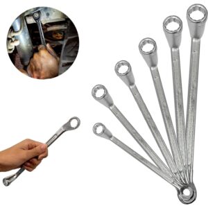 Kit jogo De Chaves Boca Estrela Aço Forjado 6 Peças 6 - 17mm Profissional Resistente Carbono