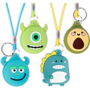 Colar Airtag Infantil Com Rolha Ajustável , Capa Porta-Etiquetas De Ar Para Crianças Rastreador GPS Oculto , Chaveiro Fo