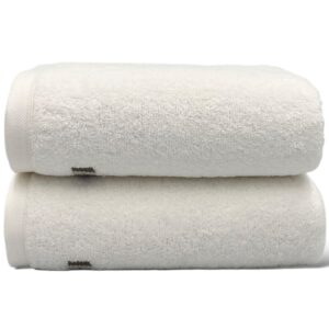 Kit 02 Toalha De Banho Algodão Egípcio - Gigante/Banhão - Branca - Quefren -72x150cm- LMpeter